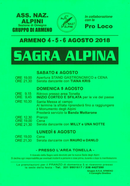 sagra armeno agosto 2018